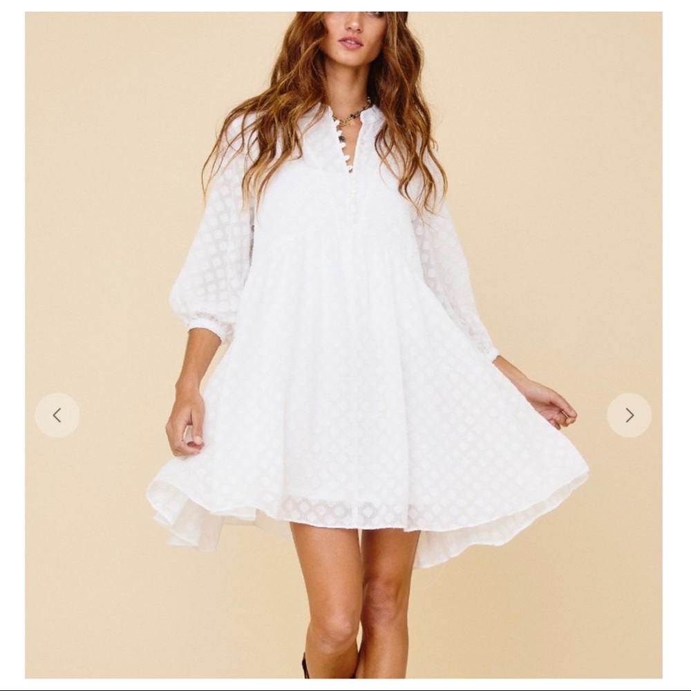 01 Boho Chic Chiffon Jacquard Fabulous Stylish Dress - Picture 2 of 3